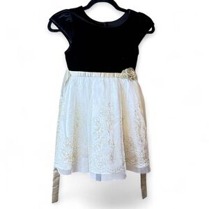 Jona Michelle Black and Cream Formal Dress